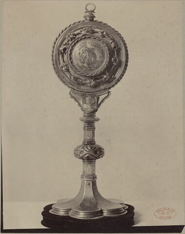 Reliquaire circulaire à pied polylobé, image 9/10