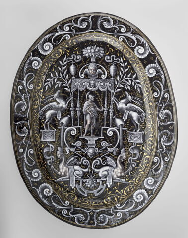 Plat ovale : Joseph reçoit l'intendance d'Egypte, image 2/2