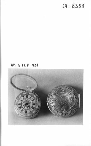 Montre ronde à double boîtier