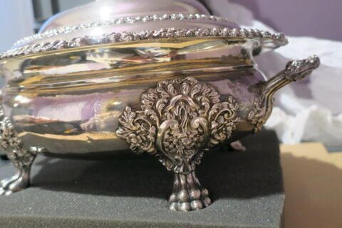 Soupière en métal argenté