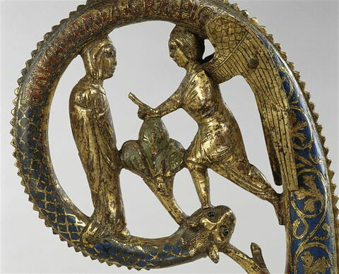 Crosse dite de l'abbé Bertrand de Malsang : Annonciation, image 7/9