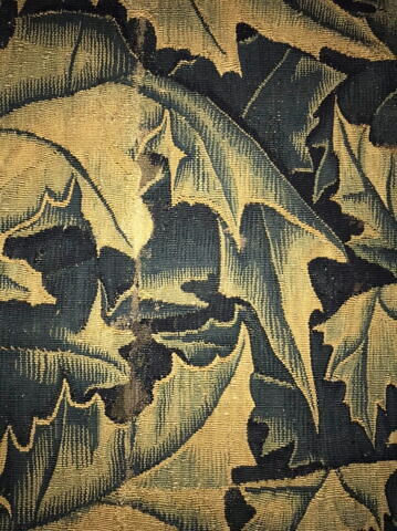 Fragment de tapisserie à décor de grande feuilles avec un dindon, image 8/8