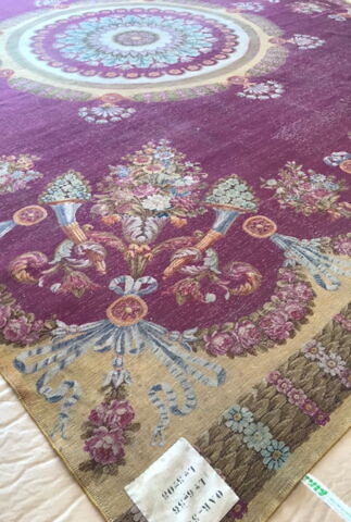 Tapis velours rectangulaire à rosace centrale, image 6/11