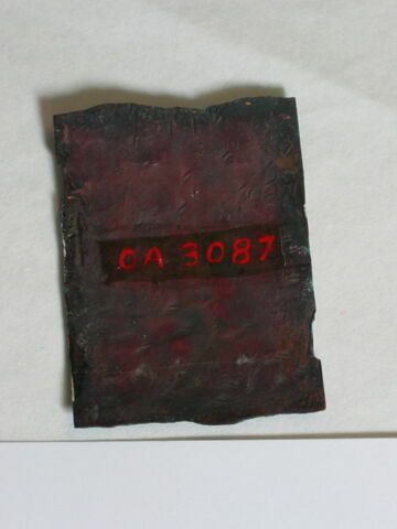 Plaque rectangulaire en émail peint polychrome : saint Jacques, image 5/5