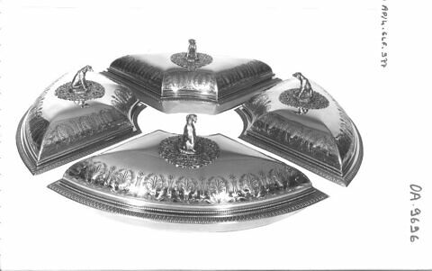 Quatre plats à déjeuner de Bernadotte et leur étui (oa 9696 bis), image 5/5