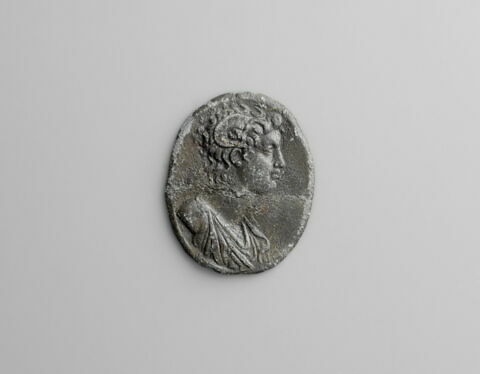 Plaquette : Jupiter Ammon de profil à droite
