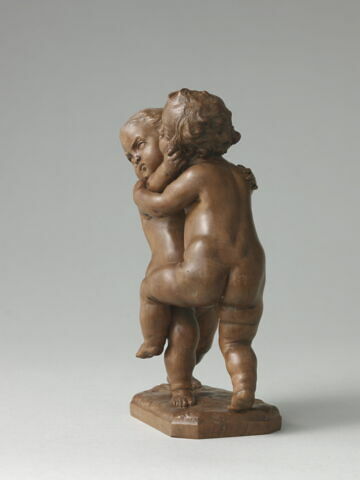 Statuette en buis : enfants luttant, image 13/13