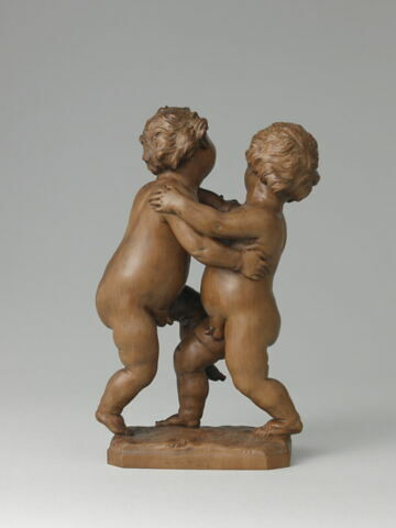 Statuette en buis : enfants luttant, image 11/13