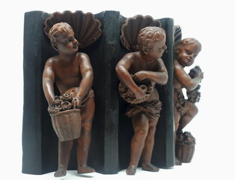 Statuette en buis : enfants luttant, image 10/13