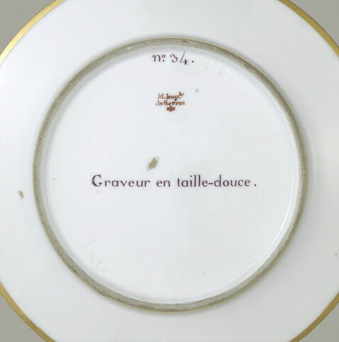 Assiette du Service Encyclopédique : Graveur en taille-douce, image 3/4