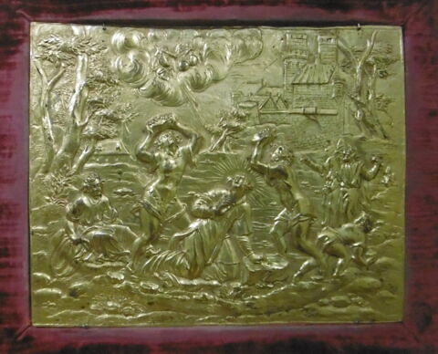 Plaquette : la lapidation de saint Etienne
