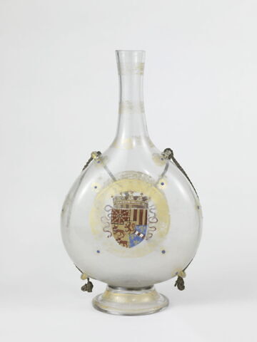Gourde de pèlerin aux armes des Foix-Navarre