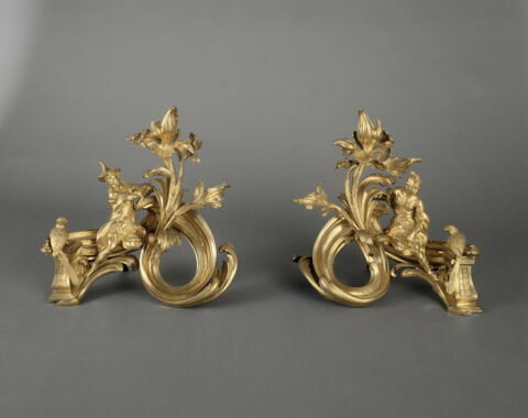 Chenet d'une paire appelée feu aux Chinois (avec OA 5146 1), image 2/2