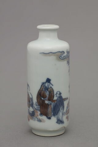 Petit flacon tabatière, de forme cylindrique à bouchon sphérique, image 3/6