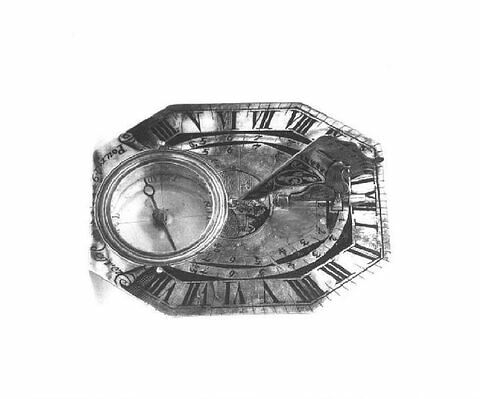 Cadran solaire horizontal de poche de type Butterfield