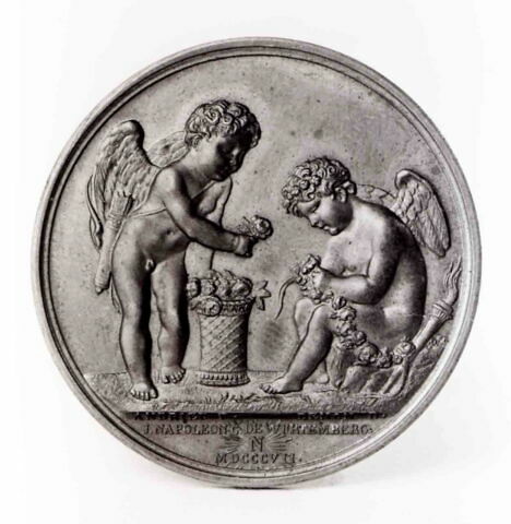 Médaille : Mariage du roi de Westphalie, cliché de revers