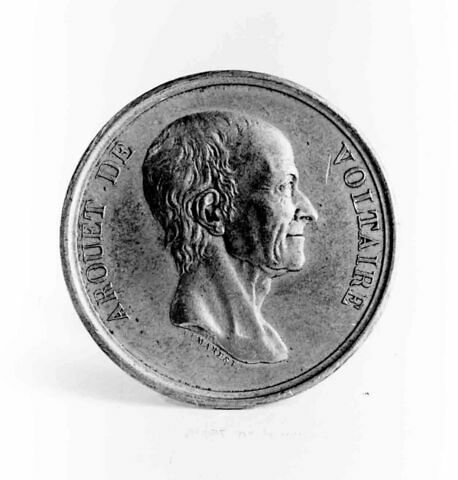Médaille : Voltaire, cliché de droit