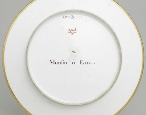 Assiette du Service Encyclopédique : Moulin à eau, image 2/2