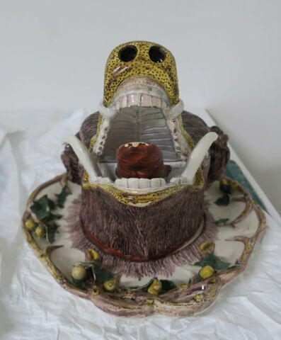 Terrine en forme de tête de sanglier, au naturel, image 2/2