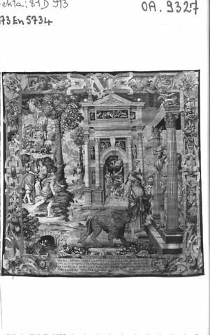 Saint Mammès venant se livrer au tribunal du gouverneur de la Cappadoce, de la tenture de l'histoire de saint Mammès, image 10/10