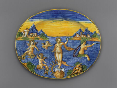 Plat ovale : Le Triomphe de Galatée
