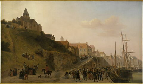 Promenade en char à bancs de la reine Victoria et de la famille royale au Tréport, 4 septembre 1843
