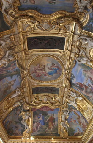 Plafond : Salle des Saisons -L'Eté, au dessus de la corniche, angle-ouest., image 6/8