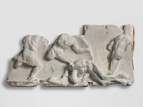 Tirage d'une plaque de frise du temple d'Héphaïstos à Athènes