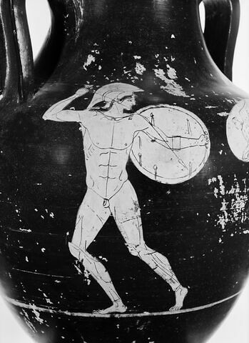 Amphore à figures rouges surpeintes avec une scène de duel, image 6/6