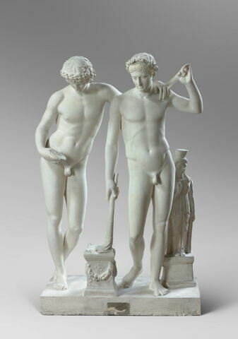 Tirage du groupe dit "de Castor et Pollux", "d'Oreste et Pylade", "de San Ildefonso",  "Antinoüs et son génie", "les Decii", "les Dioscures Odesclchhi", "deux Lares", "la Paix des Grecs", "Antinoüs et Hadrien"