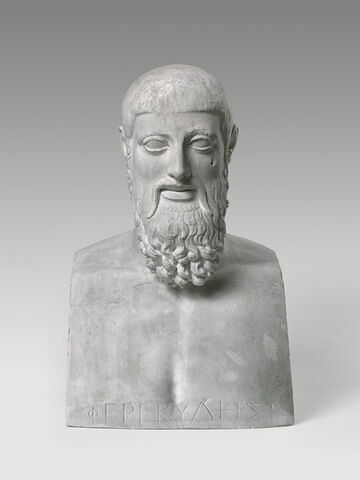 Tirage d’un buste d'homme barbu.