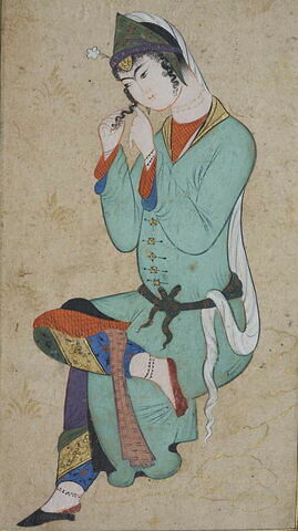 Jeune femme arrangeant ses cheveux (page d'album), image 4/8