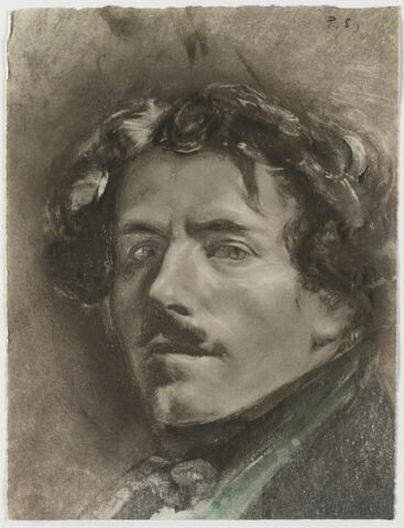 Portrait de Delacroix, d'après l'Autoportrait au gilet vert