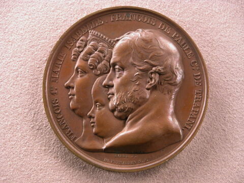 Visite de leurs majestés siciliennes François Ier comte de Trapani, Marie-Isabelle et François de Paule, 31 mai 1830