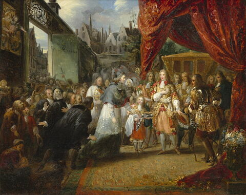 L'entrevue du duc de Bourgogne et de Fénelon à Cambrai, le 26 avril 1702., image 2/3