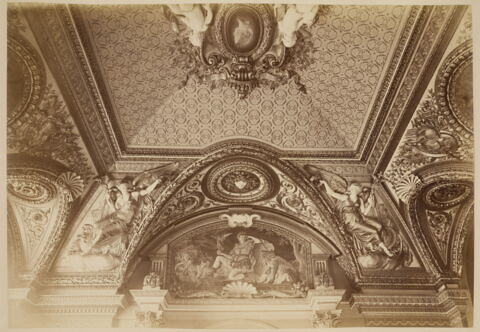 [Plafond des appartements d'été d'Anne d'Autriche (détail) : salle des Empereurs]