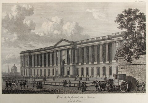 Vue de la façade du Louvre, côté de l'Est