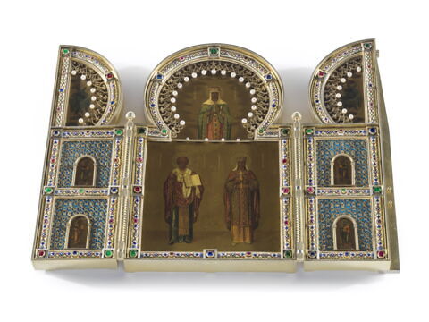 Triptyque offert par l'aristocratie saint-pétersbourgeoise à Nicolas II et Alexandra pour la naissance de la Grande-Duchesse Olga Nikolaïevna Romanova, image 4/15