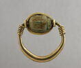 bague à chaton mobile ; bague à chaton cerclé ; bague à spirales rapportées ; bague en anneau renflé ; scarabée, image 2/2