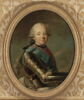 Portrait du duc de Choiseul, ministre de l'État - Buste de grandeur nature, en armure, cordon bleu., image 1/4