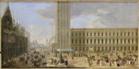 Vue de la Place Saint-Marc avec des charlatans, image 1/2