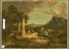 Paysage. Lavandières à la fontaine, image 5/18