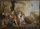 Portrait d'une famille aristocratique hollandaise, dit autrefois à tort Portrait de la famille de Frédéric-Henri d’Orange-Nassau, image 1/2