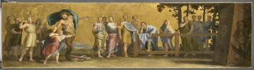 Le centaure Chiron enseigne le tir à l'arc à Achille, image 1/3