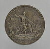 Médaille : Marie Tudor, reine d'Angleterre (1516-1558) / une femme assise avec un rameau et une torche, image 2/2