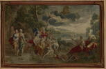 Télémaque et Calypso jouant avec Cupidon, de la tenture de l'Histoire de Télémaque, image 1/12