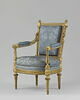 Fauteuil, d'un ensemble de trois fauteuils et trois chaises en demi cabriolet (avec OA 9452 B, C et OA 9452 D, E, F), image 1/12