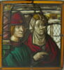 Vitrail : deux personnages à mi-corps, image 1/2