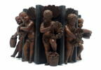Statuette en buis : enfants luttant, image 8/13