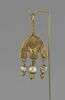 Boucles d'oreille en étrier à trois perles, image 2/4